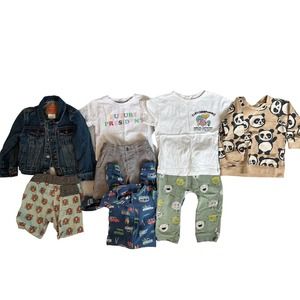 8 pc lot 18-24 mo boys 2t H&M Zara Levi's denim jacket Gap romper